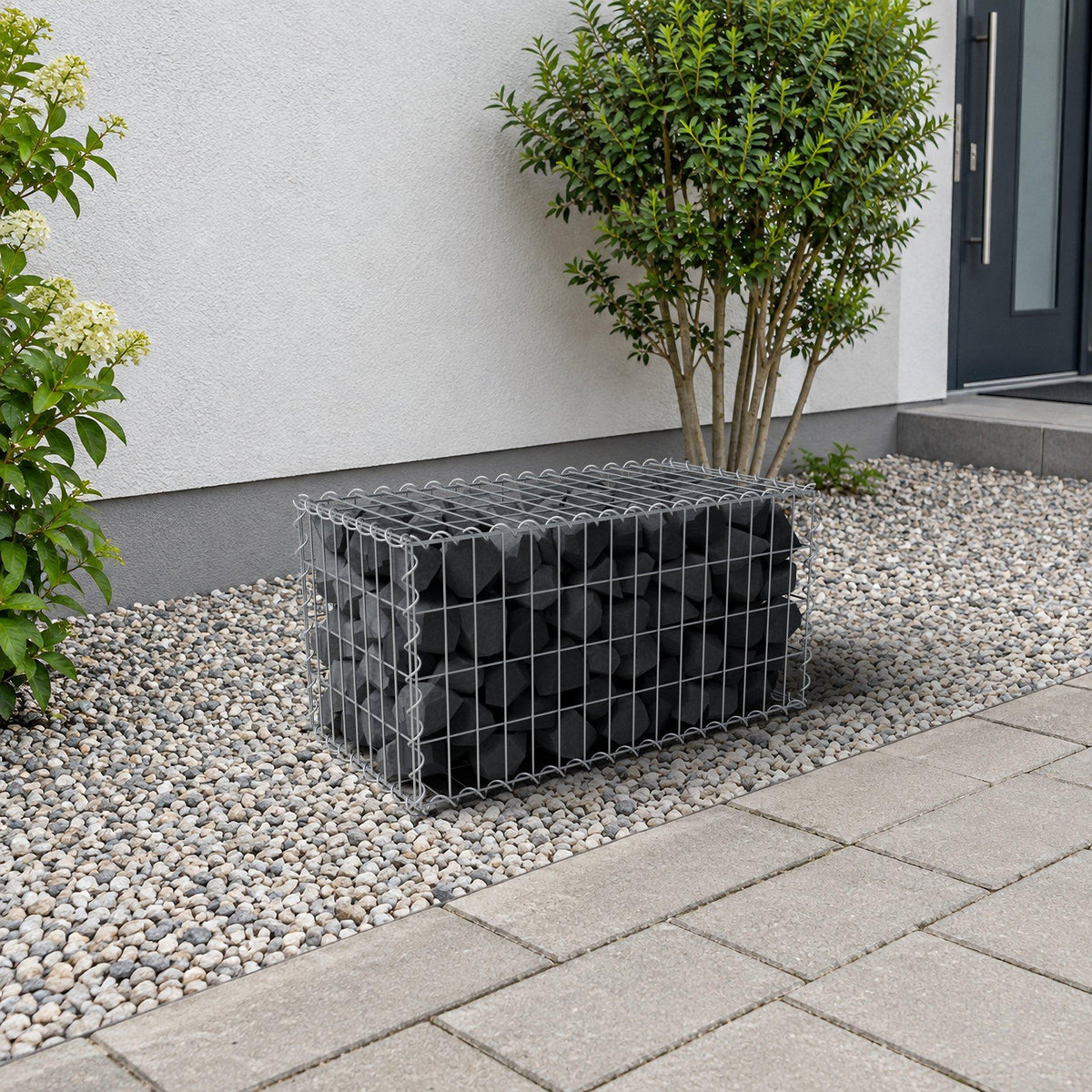 Gabione 80 cm x 40 cm x 40 cm (L x H x T), Maschenweite 5 cm x 10 cm, Spirale