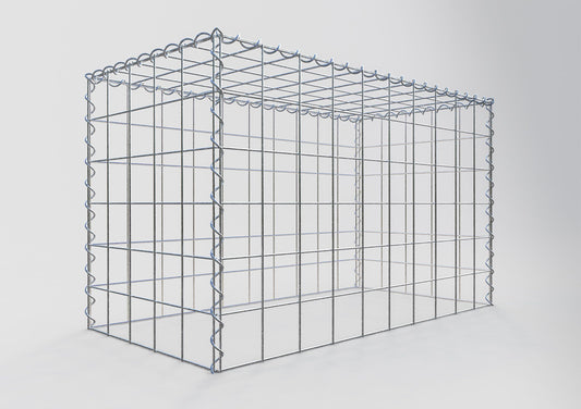 Anbaugabione Typ 3 100 cm x 60 cm x 50 cm (L x H x T), Maschenweite 10 cm x 10 cm, Spirale