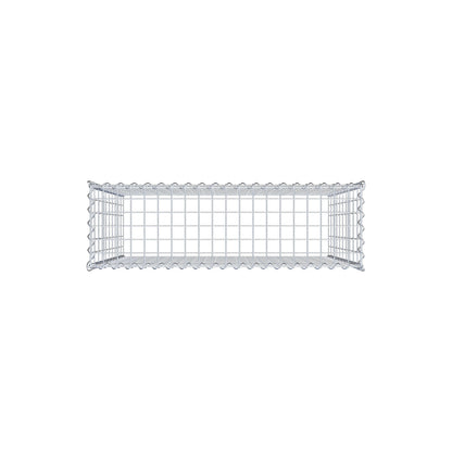 Gabion rapporté type 3 100 cm x 100 cm x 30 cm (L x H x P), mailles 5 cm x 10 cm, spirale