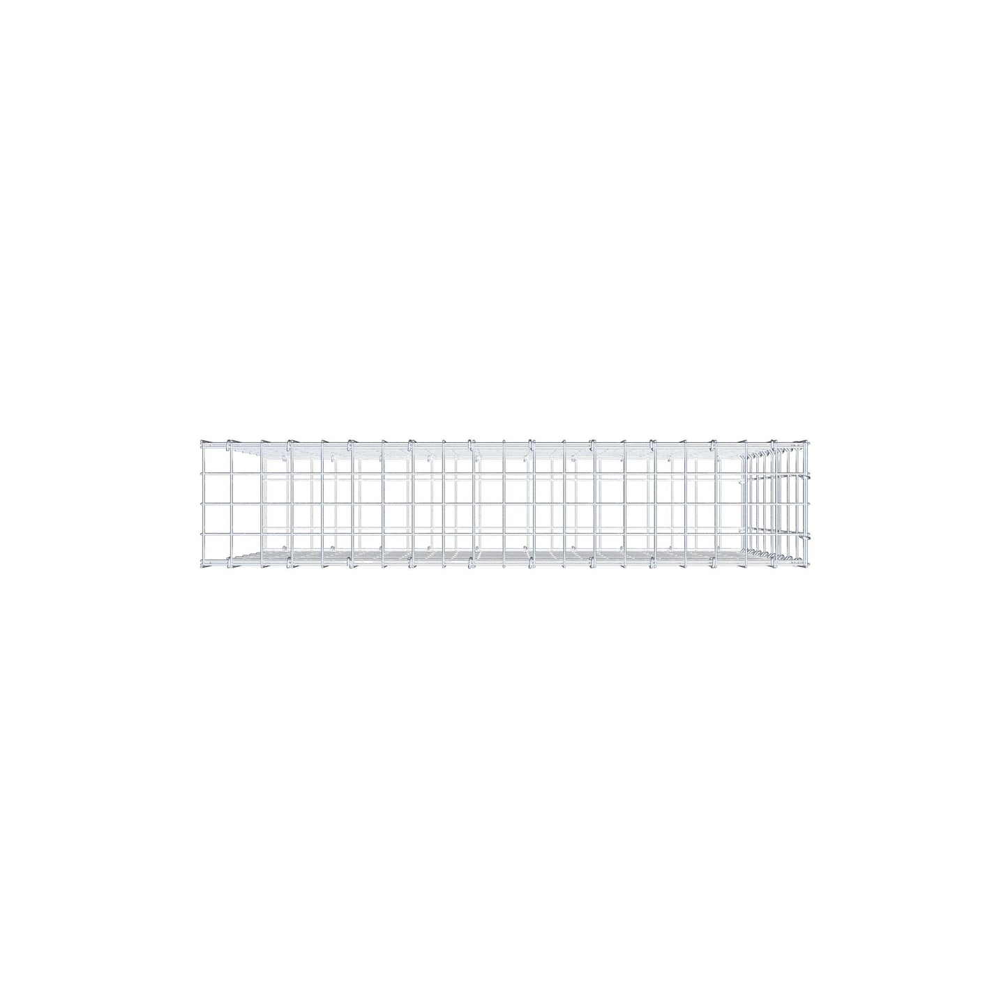 Opzetpaal type 2 100 cm x 80 cm x 20 cm, maaswijdte 5 cm x 10 cm, C-ring