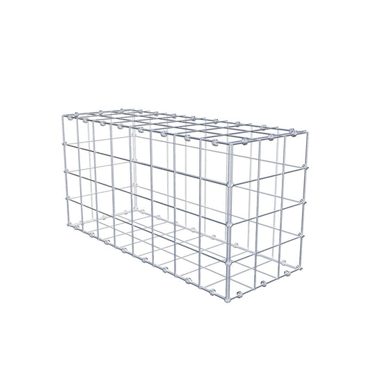Gabion 80 cm x 40 cm x 30 cm (L x H x D), maskestørrelse 10 x 10 cm, spiralring