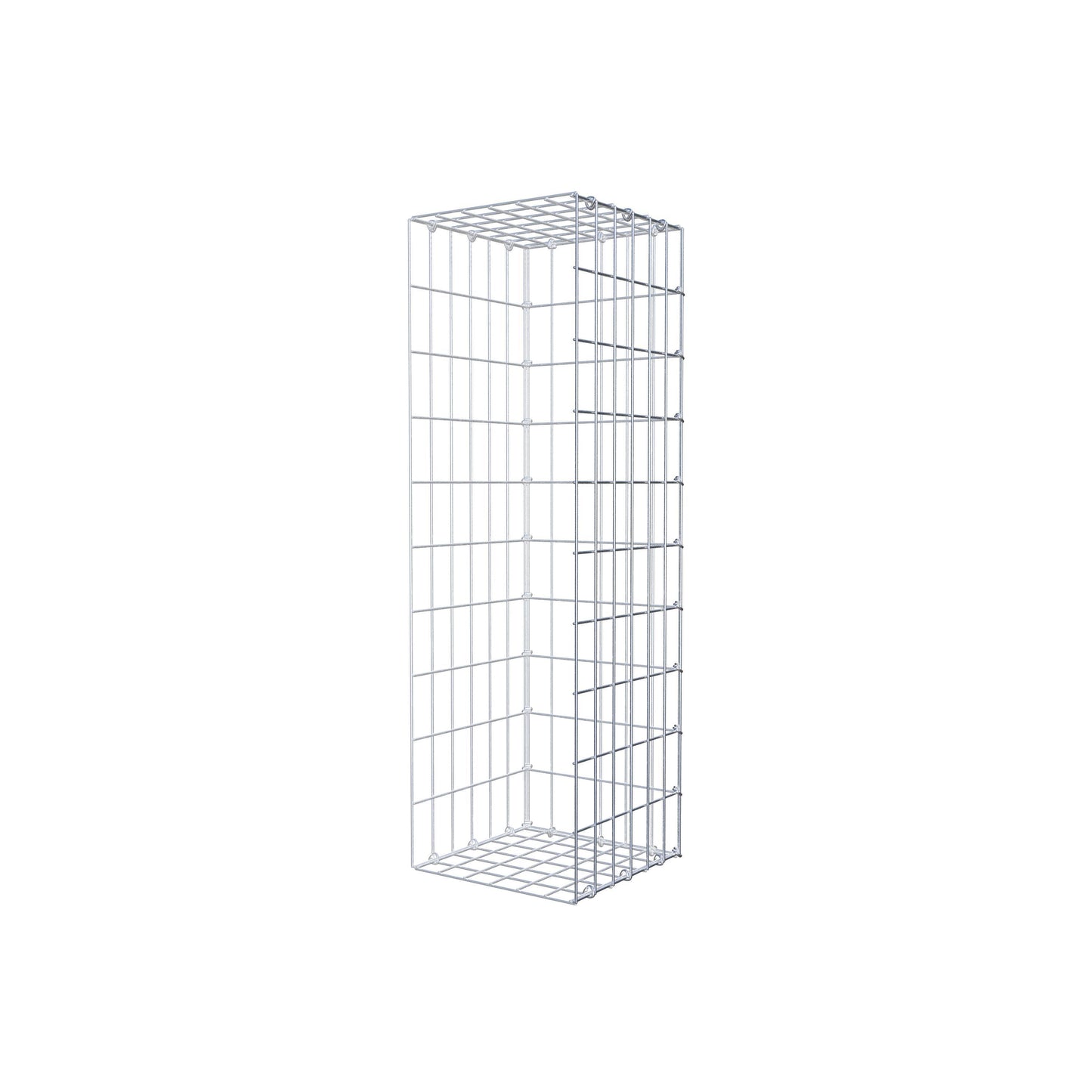 Monteret gabion type 2 100 cm x 30 cm x 30 cm, maskestørrelse 5 cm x 10 cm, C-ring