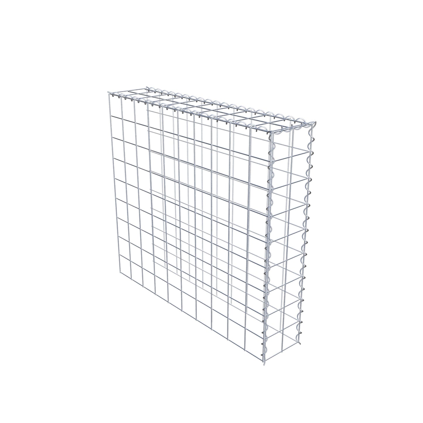 Gabião Tipo 4 100 cm x 90 cm x 20 cm (C x A x P), malhagem 10 cm x 10 cm, espiral