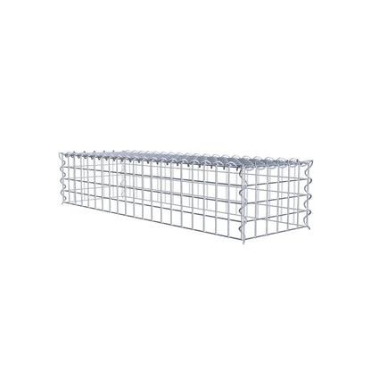 Opvokset gabion type 3 100 cm x 20 cm x 30 cm (L x H x D), maskestørrelse 5 cm x 5 cm, spiral