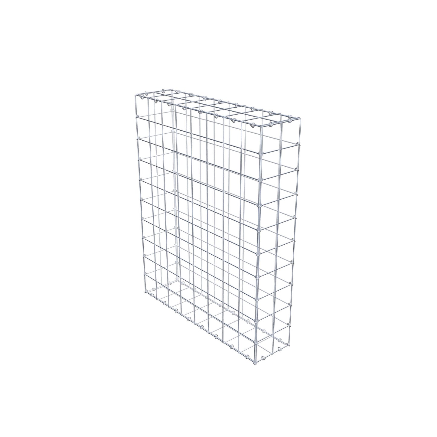 Gabião 100 cm x 80 cm x 20 cm (C x A x P), malhagem 10 cm x 10 cm, anel C