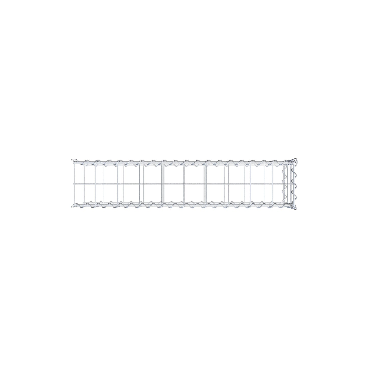 Opvokset gabion type 2 100 cm x 30 cm x 20 cm (L x H x D), maskestørrelse 10 cm x 10 cm, spiral