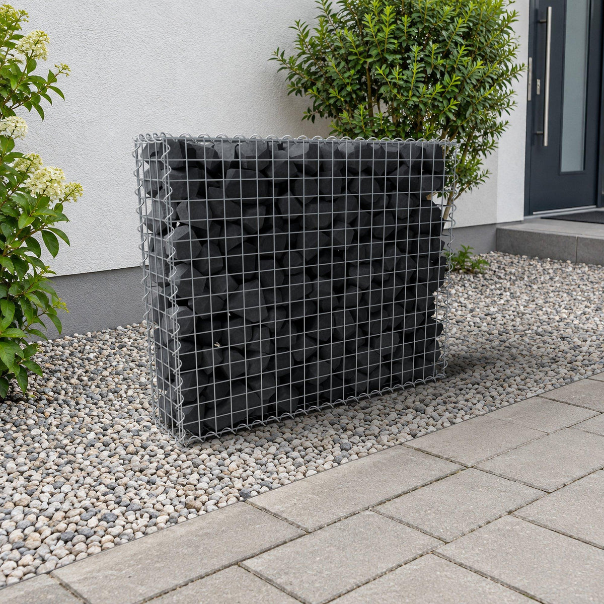 Gabion 100 cm x 80 cm x 20 cm (L x H x D), maskestørrelse 5 cm x 5 cm, spiral