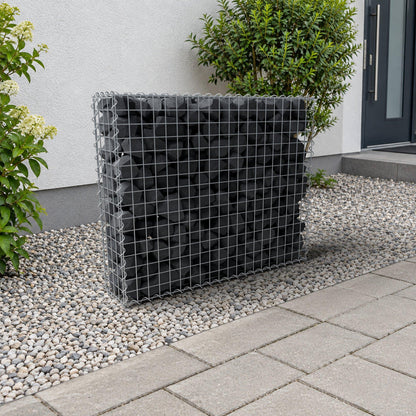 Gabion 100 cm x 80 cm x 20 cm (L x H x D), maskestørrelse 5 cm x 5 cm, spiral