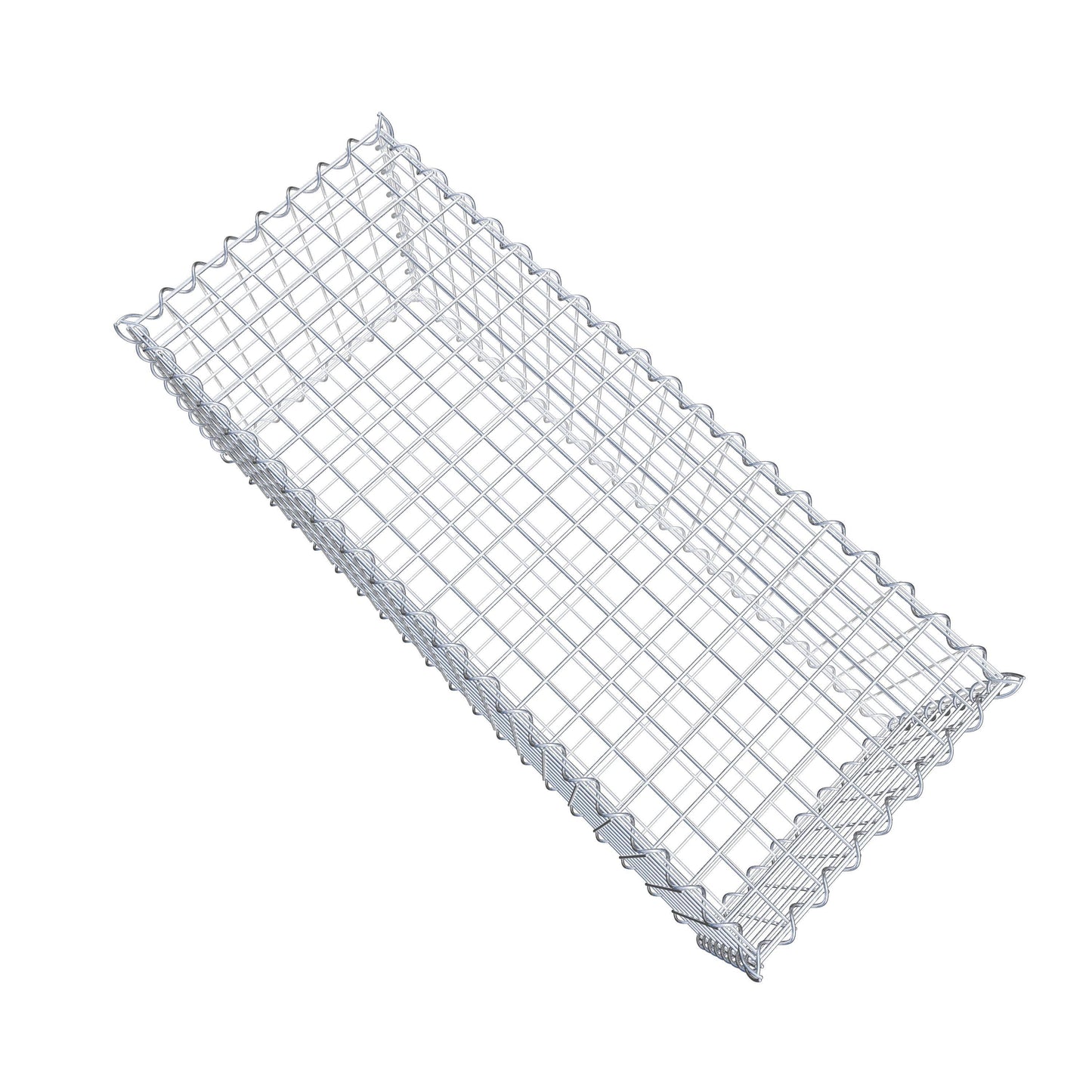 Sæt med 2 gabioner 100 cm x 40 cm x 40 cm (L x H x D), maskestørrelse 5 x 5 cm, spiralformet