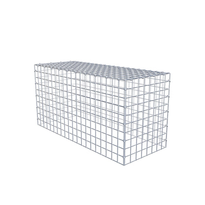 Monteret gabion type 3 100 cm x 50 cm x 40 cm (L x H x D), maskestørrelse 5 cm x 5 cm, C-ring
