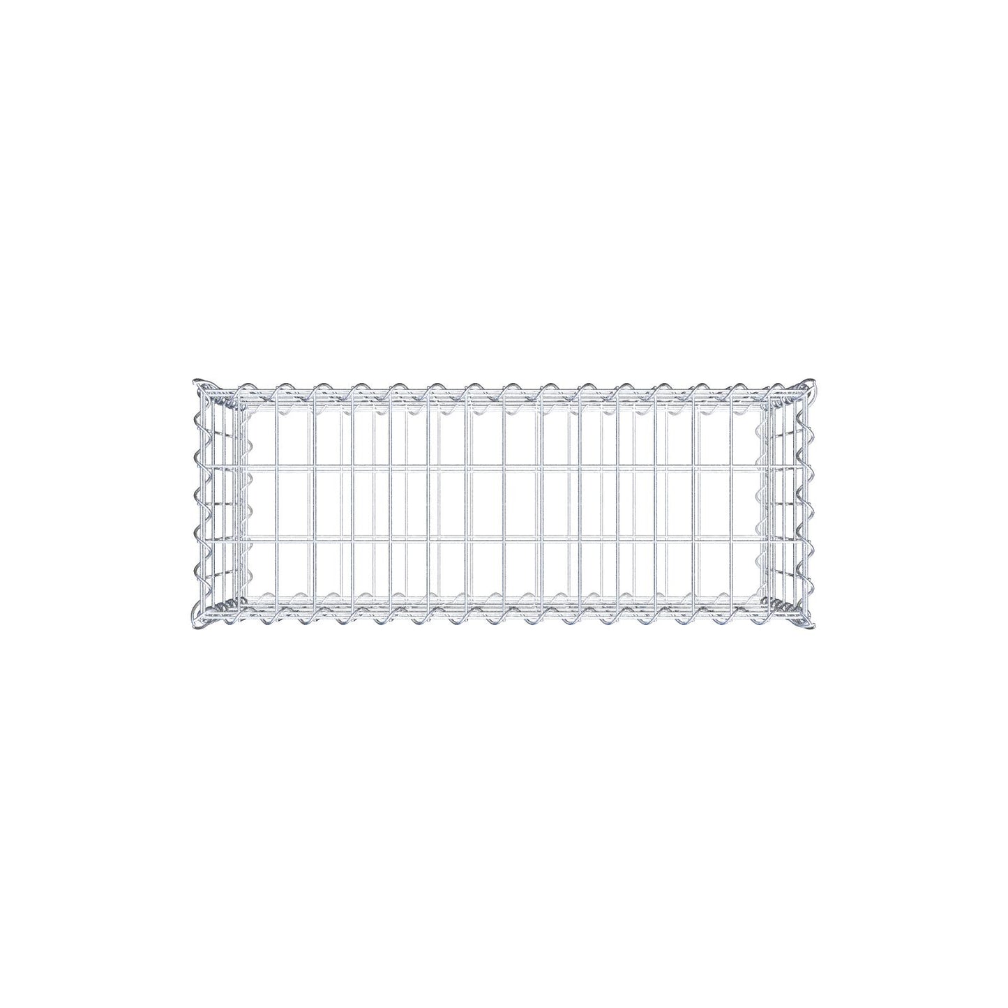 Gabião 80 cm x 40 cm x 30 cm (C x A x P), malhagem 5 cm x 10 cm, espiral
