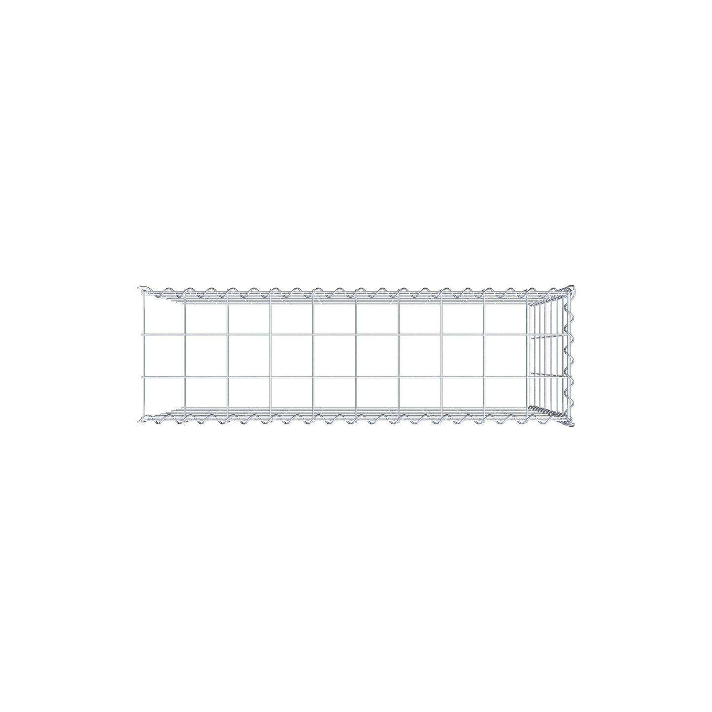 Gabion rapporté type 4 100 cm x 70 cm x 30 cm (L x H x P), mailles 10 cm x 10 cm, spirale