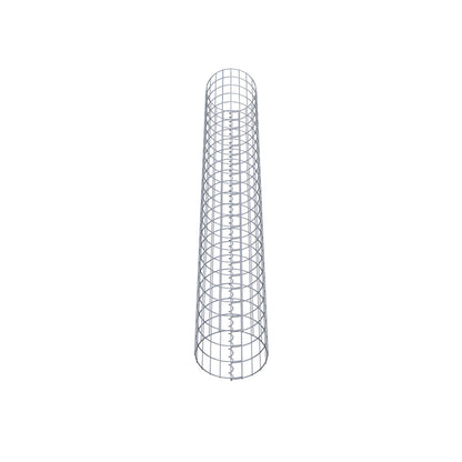 Colonne de gabion ronde 32 cm de diamètre, 230 cm de hauteur, maille 5 cm x 10 cm