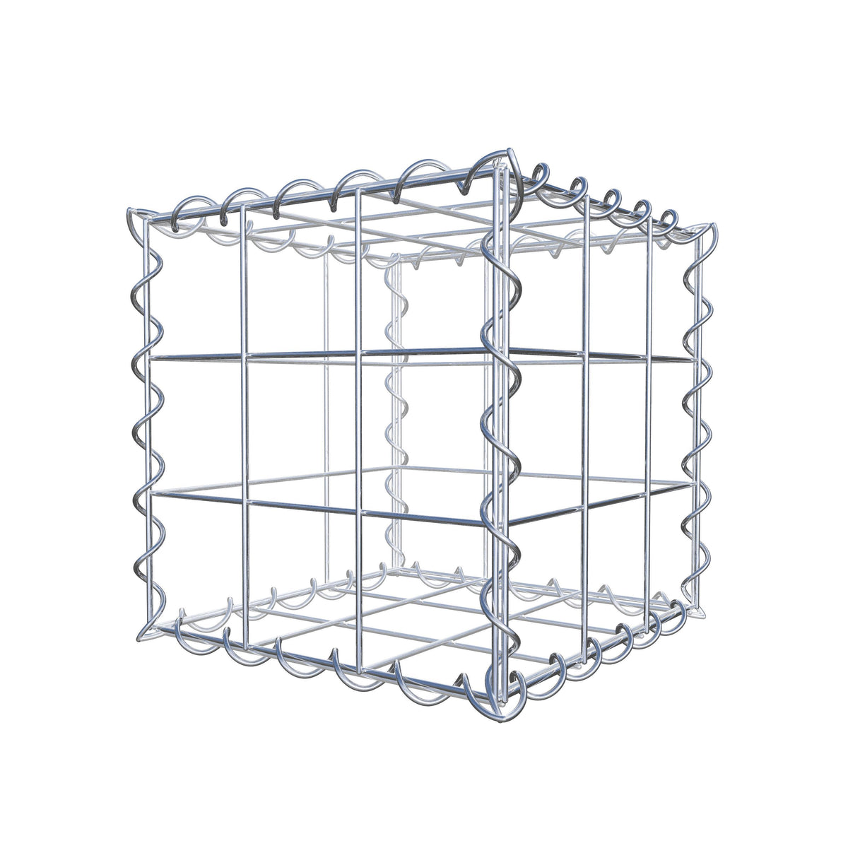Gabion 30 cm x 30 cm x 30 cm (L x H x P), mailles 10 cm x 10 cm, spirale