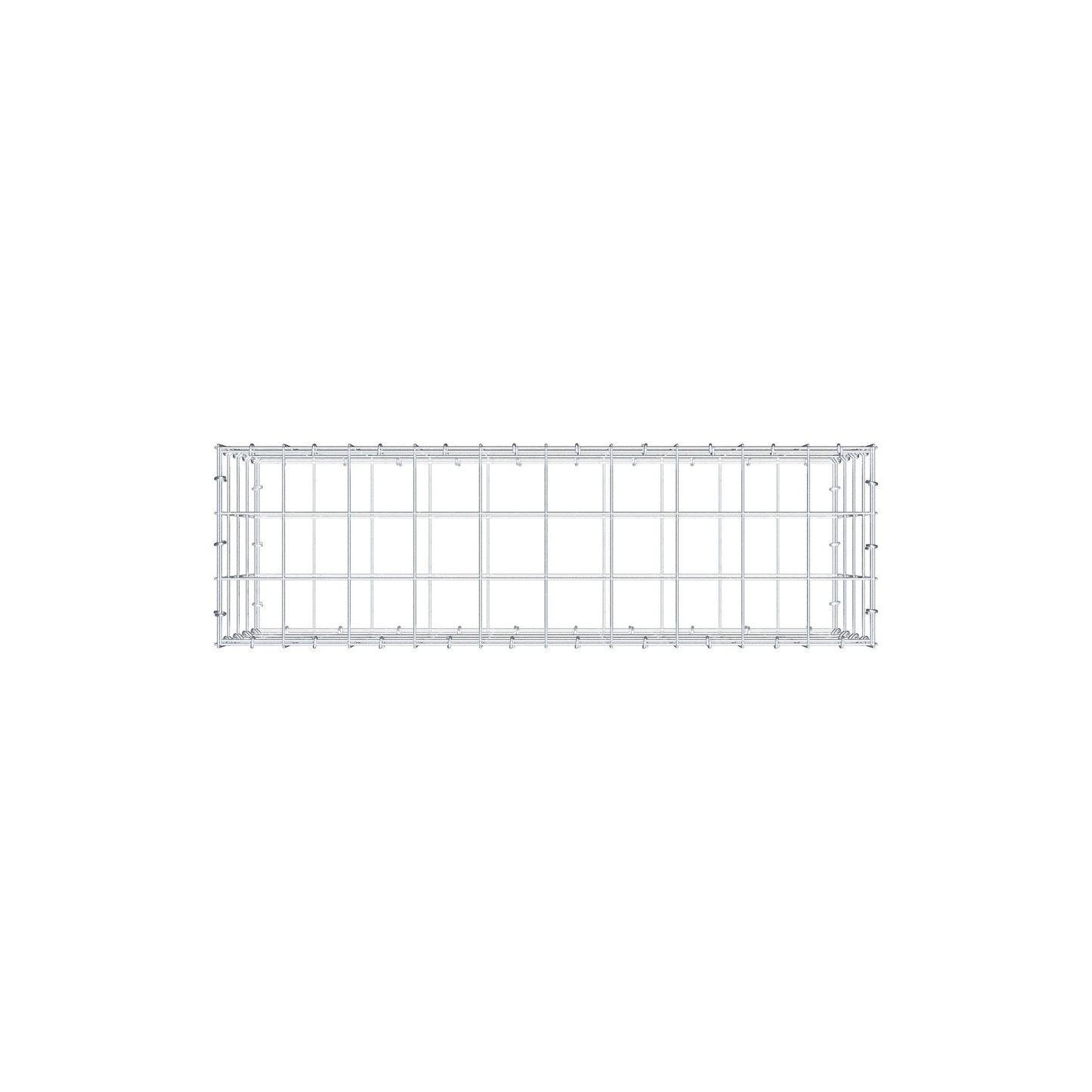 Gabião 100 cm x 40 cm x 30 cm (C x A x P), malhagem 10 cm x 10 cm, anel C