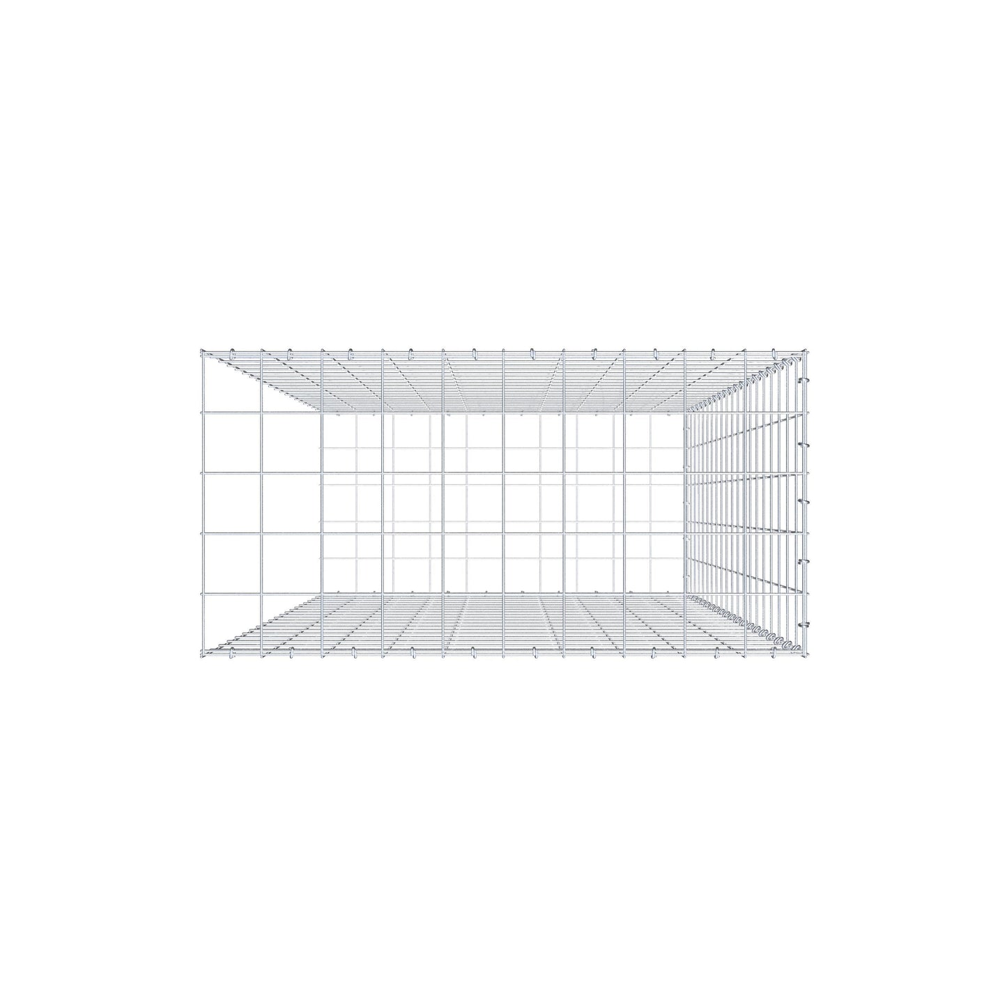 Pile aggiuntivo tipo 2 200 cm x 100 cm x 50 cm (L x H x P), maglia 10 cm x 10 cm, anello a C