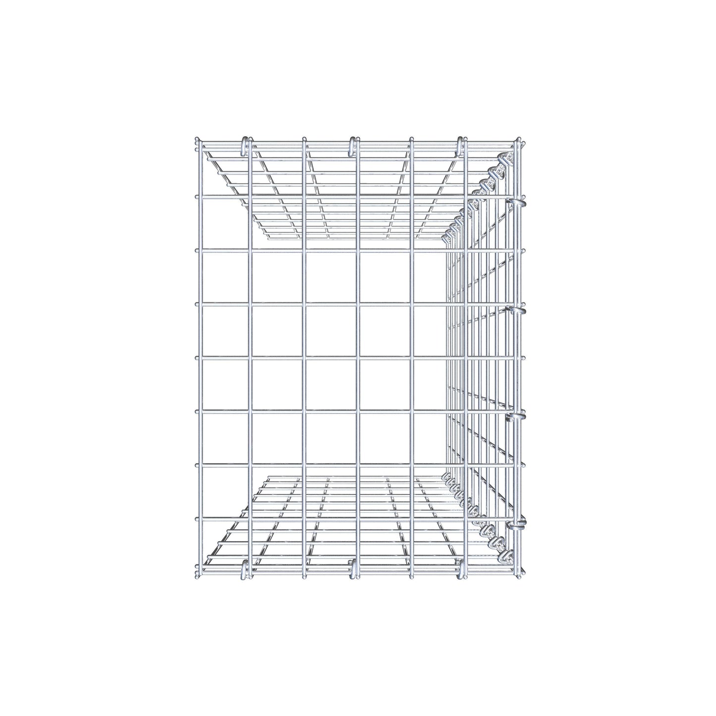 Fourche rapportée type 4 100 cm x 30 cm x 40 cm (L x H x P), mailles 5 cm x 10 cm, anneau en C