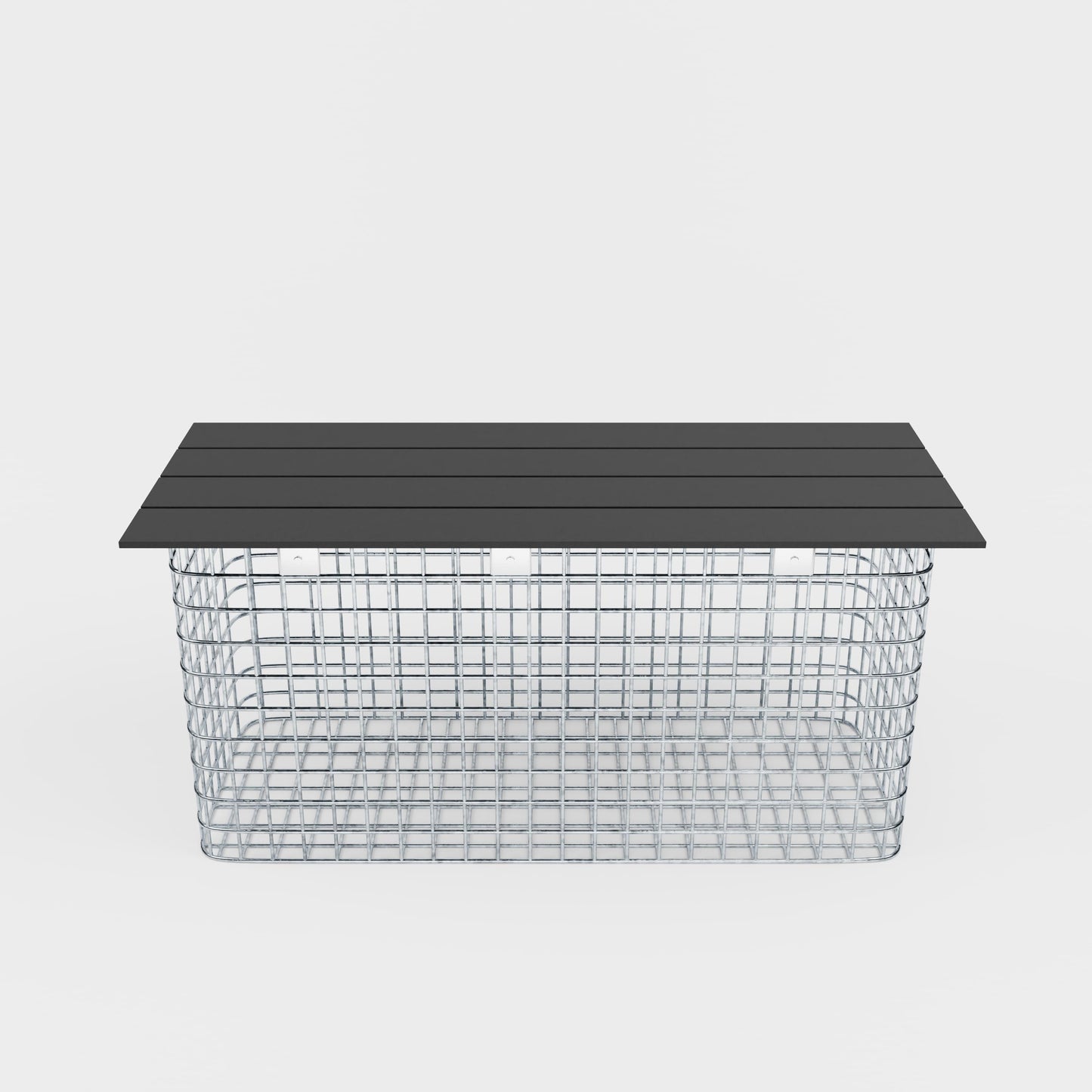 Banc de jardin 102 x 50 x 42 cm MW 5 x 5 cm galvanisé à chaud, avec revêtement recyclé en anthracite