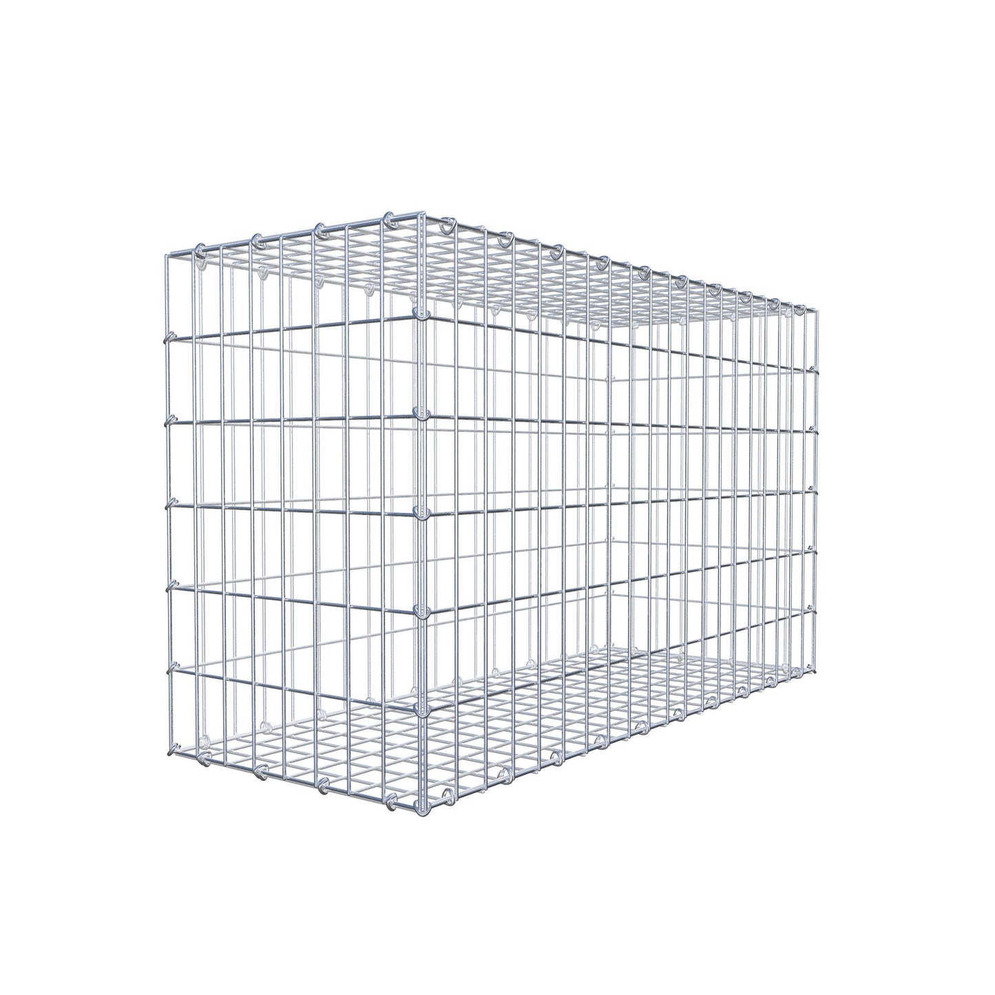 Gabião 100 cm x 60 cm x 40 cm (C x A x P), malhagem 5 cm x 10 cm, anel C