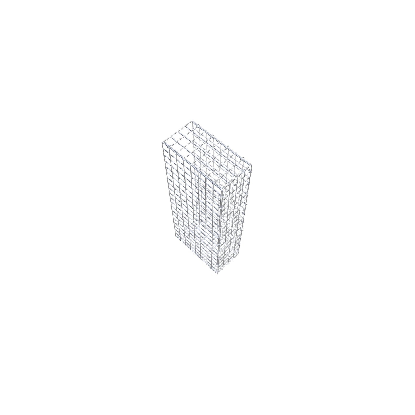 Mounted gabion type 2 100 cm x 40 cm x 20 cm (L x H x D), mesh size 5 cm x 5 cm, C-ring