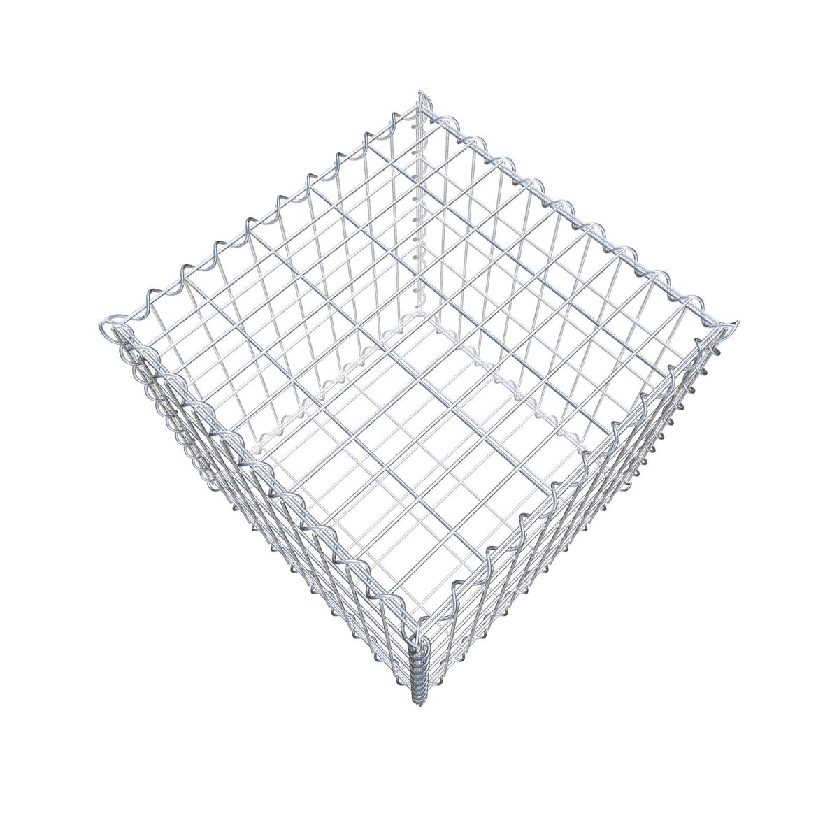 Gabion 50 cm x 50 cm x 50 cm (L x H x D), maskestørrelse 5 cm x 10 cm, spiral