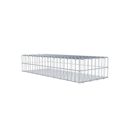 Gabbione 100 cm x 20 cm x 40 cm (L x H x P), maglia 5 cm x 10 cm, anello a C