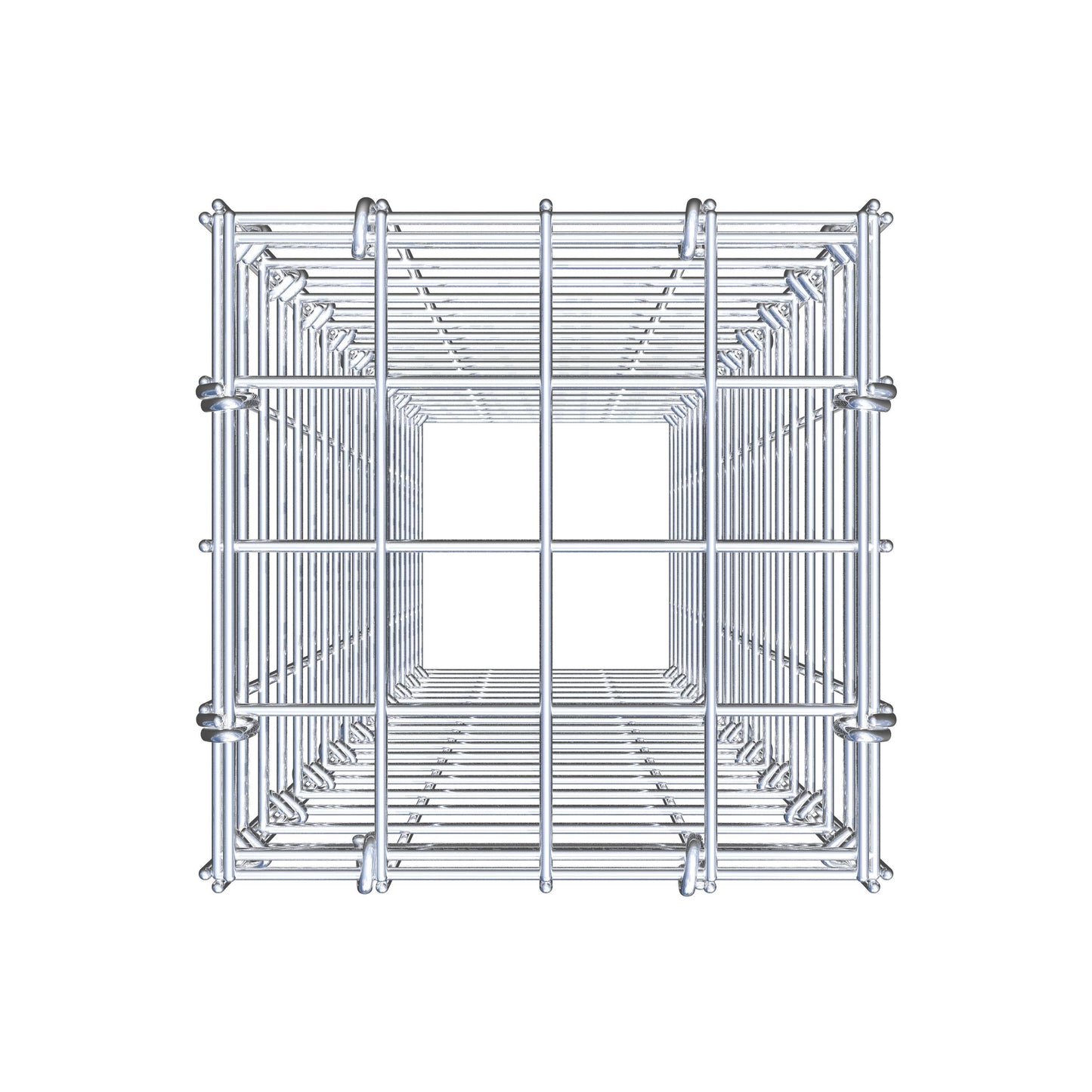 Anbaugabione Typ 3 100 cm x 20 cm x 20 cm (L x H x T), Maschenweite 5 cm x 5 cm, C-Ring