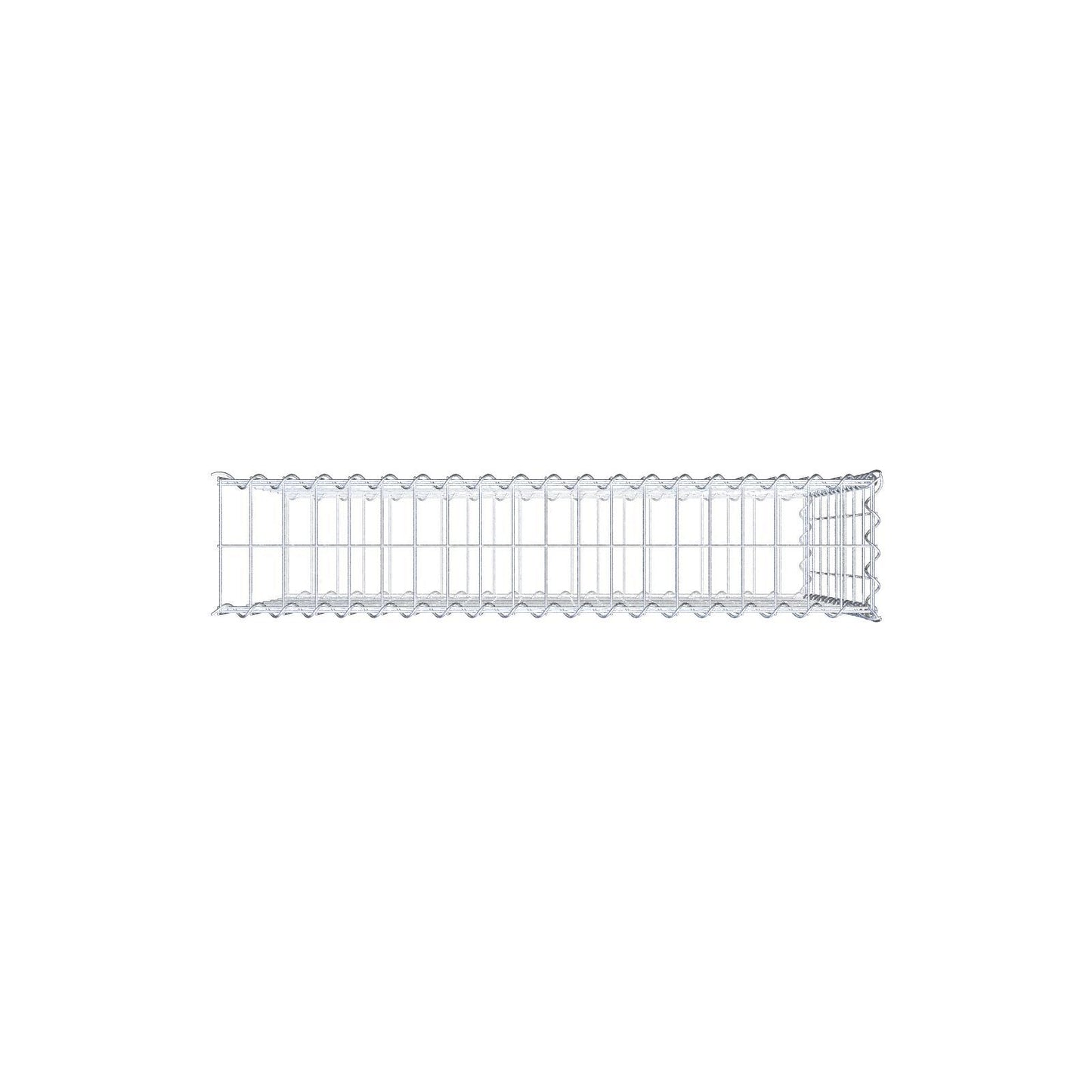 Gavión adulto tipo 2 100 cm x 80 cm x 20 cm (largo x alto x profundidad), tamaño de malla 5 cm x 10 cm, espiral
