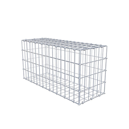 Gabione 80 cm x 40 cm x 30 cm (L x H x T), Maschenweite 5 x 10 cm, Spiralring
