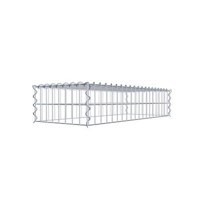 Gabion rapporté type 3 100 cm x 20 cm x 40 cm (L x H x P), mailles 5 cm x 10 cm, spirale