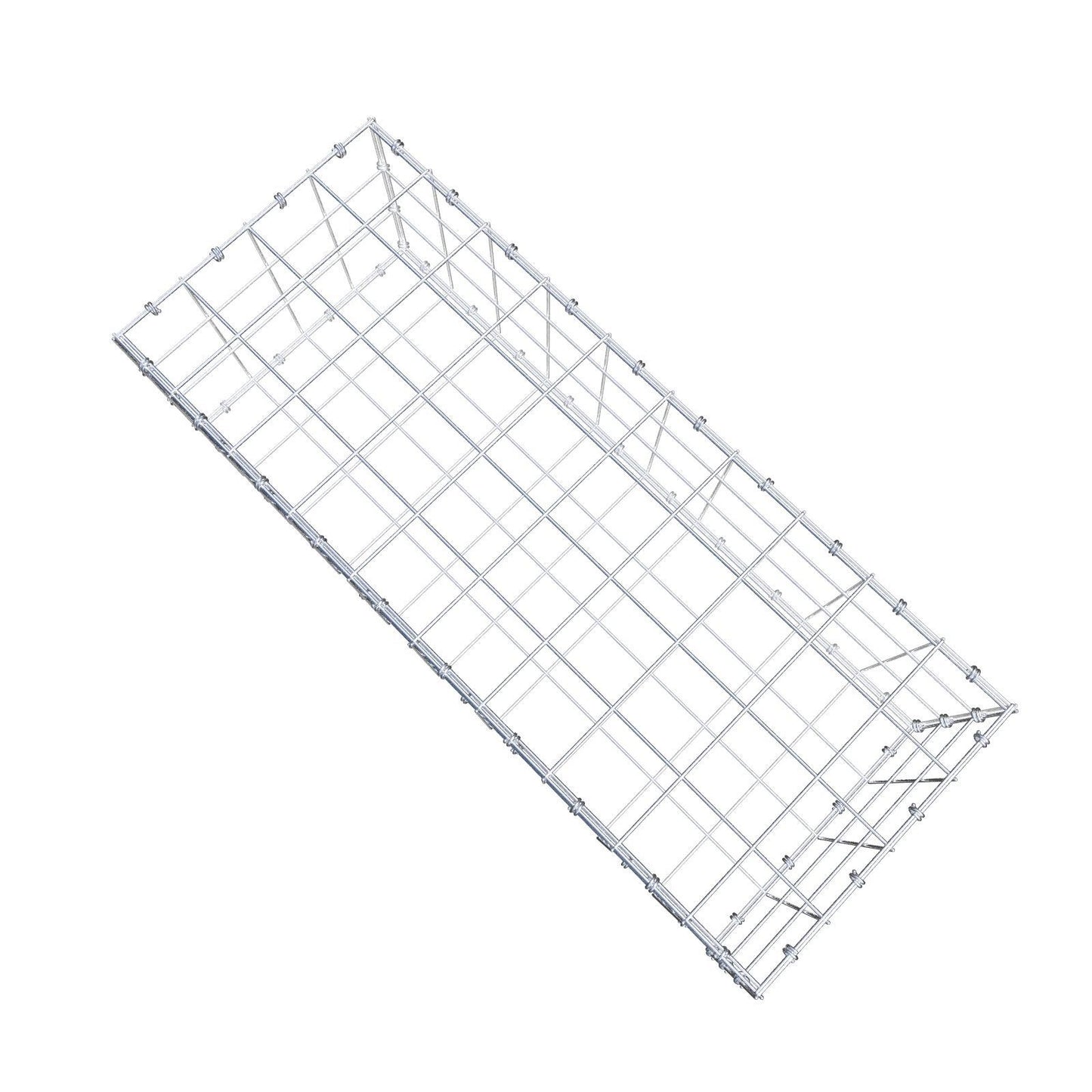 Gabbione 100 cm x 30 cm x 40 cm (L x H x P), maglia 10 x 10 cm, anello a spirale