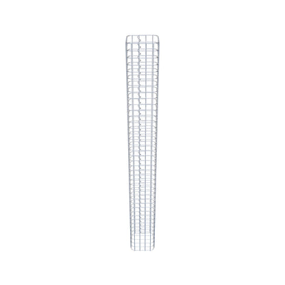 Colonna rettangolare in gabbione zincato a caldo, 22 cm x 22 cm, altezza 200 cm, MW 5 cm x 5 cm