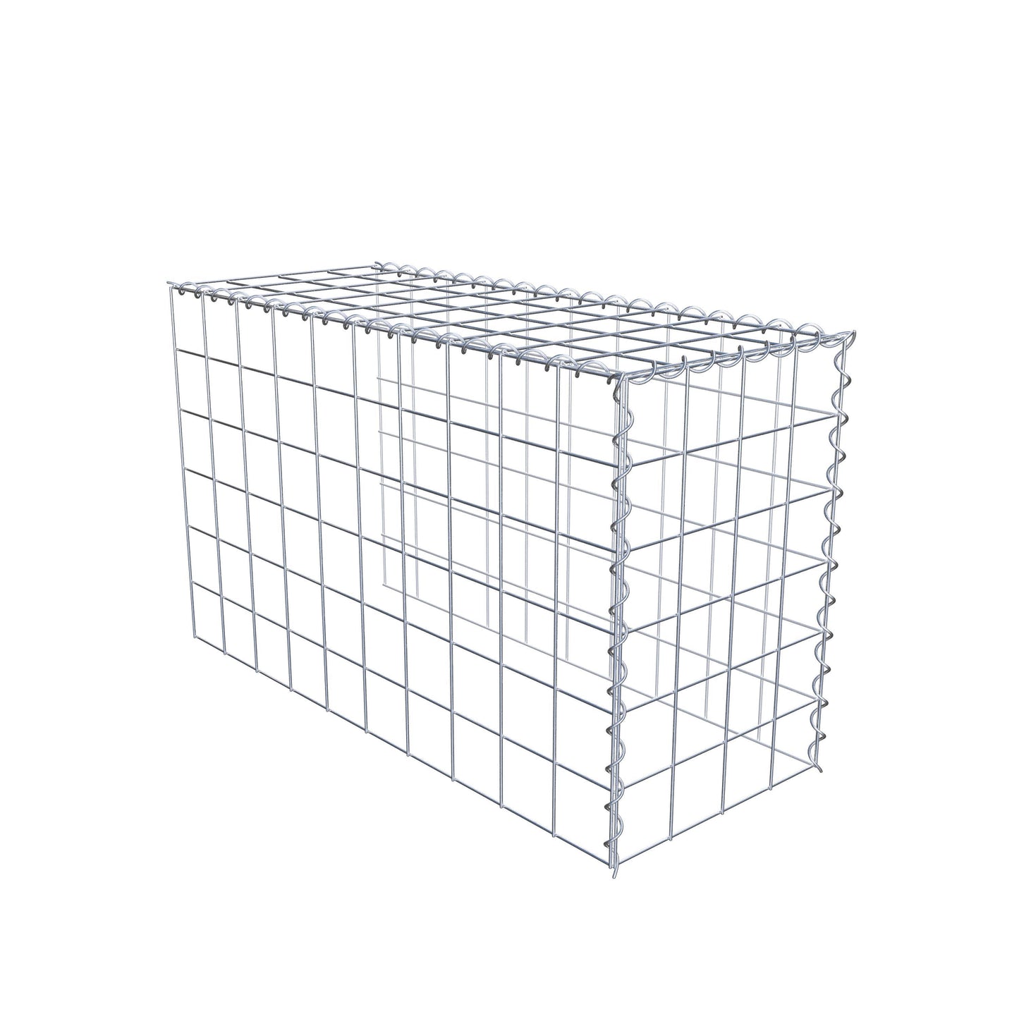 Gabion rapporté type 4 100 cm x 60 cm x 40 cm (L x H x P), mailles 10 cm x 10 cm, spirale