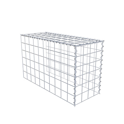 Gabion rapporté type 4 100 cm x 60 cm x 40 cm (L x H x P), mailles 10 cm x 10 cm, spirale