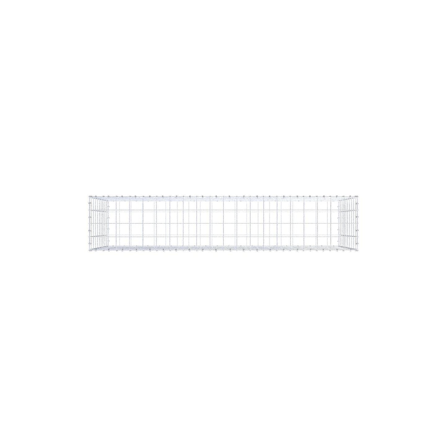 Gabion 200 cm x 100 cm x 40 cm (L x H x D), maskestørrelse 10 x 10 cm, spiralring