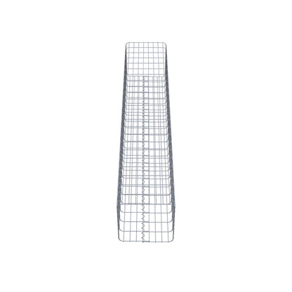 Columna de gaviones angular 42 cm x 42 cm, 230 cm de altura, MW 5 cm x 10 cm