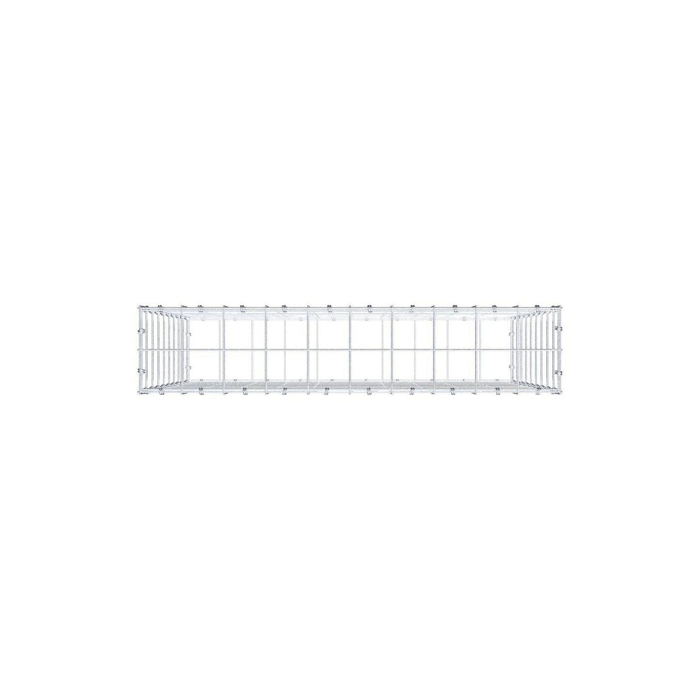 Gabião 100 cm x 90 cm x 20 cm (C x A x P), malhagem 10 x 10 cm, anel espiral