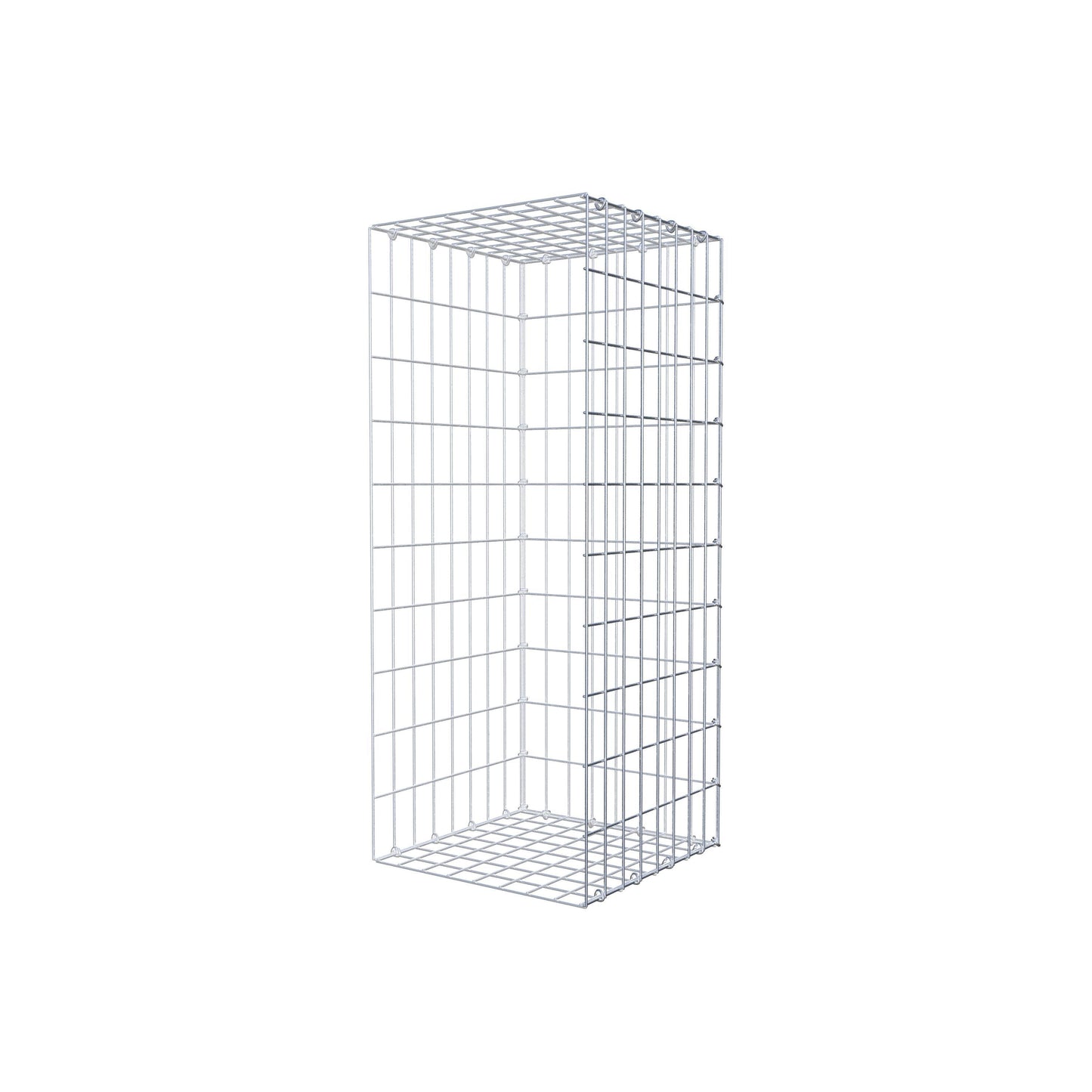 Mounted gabion type 2 100 cm x 40 cm x 40 cm, mesh size 5 cm x 10 cm, C-ring