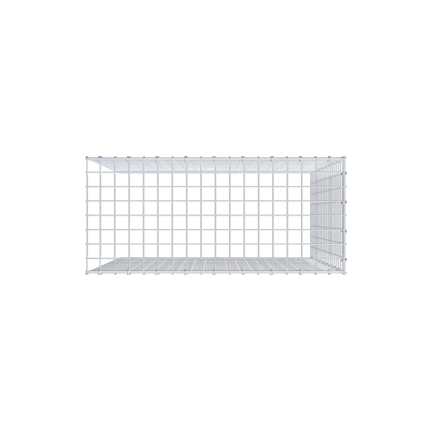 Fourche rapportée type 4 100 cm x 90 cm x 40 cm (L x H x P), mailles 5 cm x 5 cm, anneau C