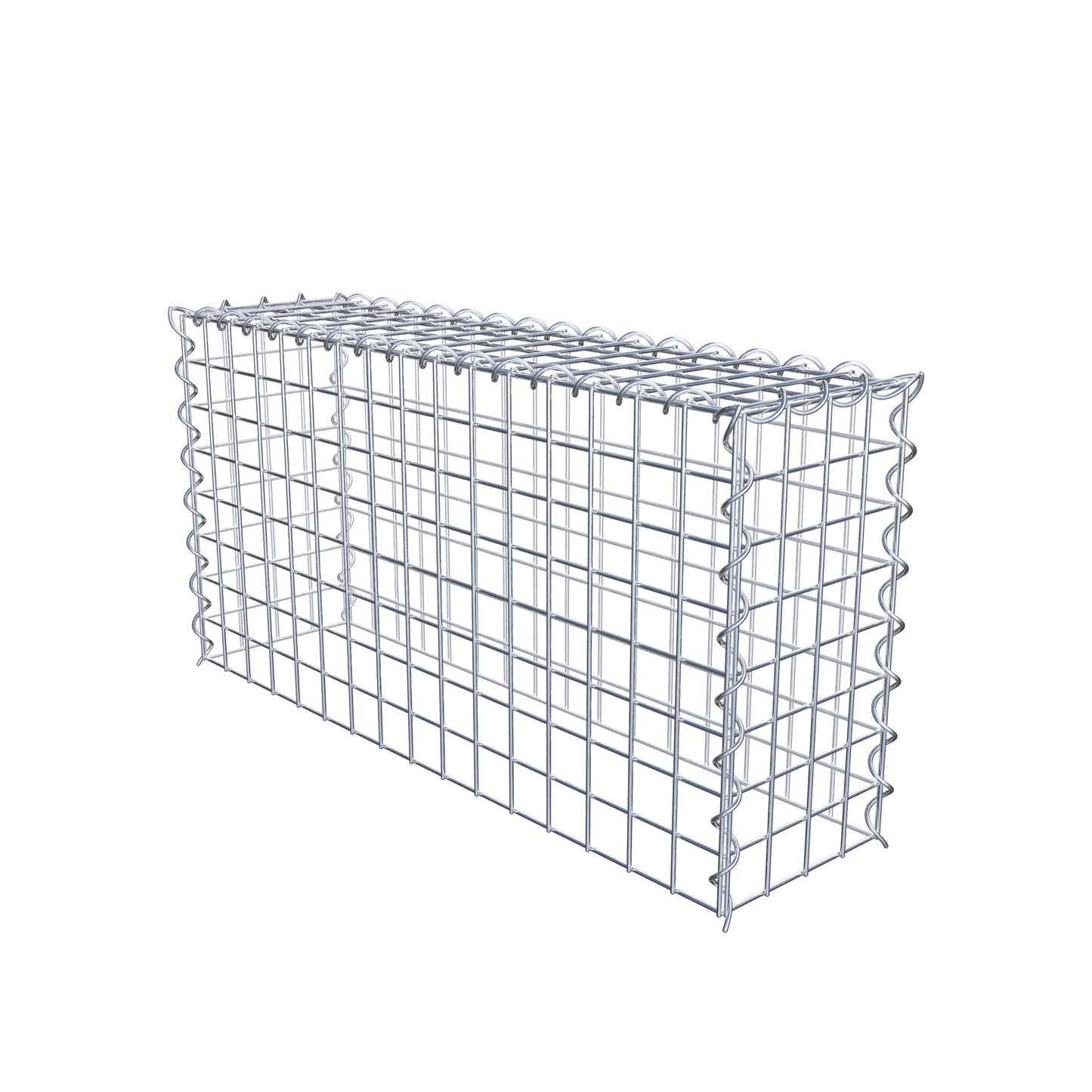 Opvokset gabion type 3 80 cm x 40 cm x 20 cm (L x H x D), maskestørrelse 5 cm x 5 cm, spiral