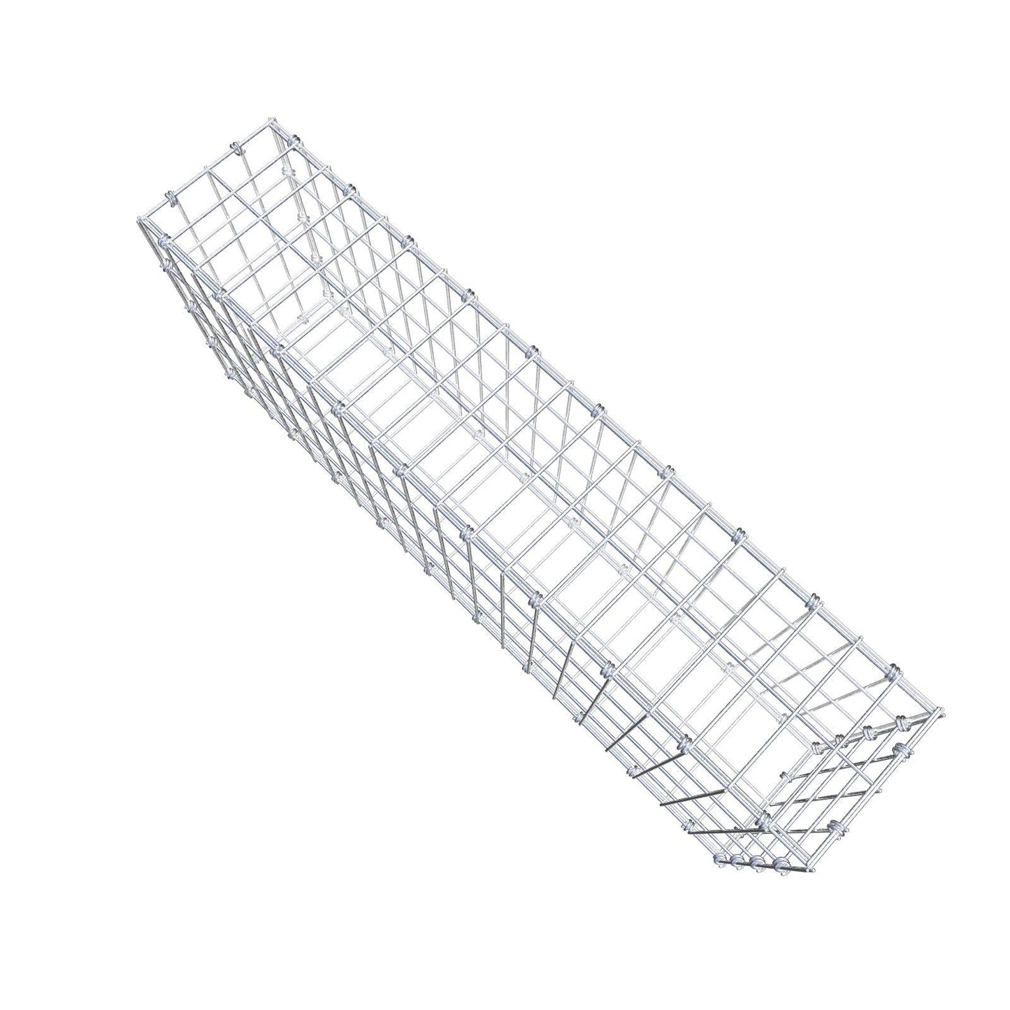 Gabbione 100 cm x 40 cm x 20 cm (L x H x P), maglia 5 x 10 cm, anello a spirale