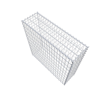 Gabião 100 cm x 100 cm x 30 cm (C x A x P), malhagem 5 cm x 10 cm, espiral
