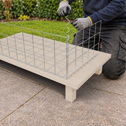 Gabione 100 cm x 30 cm x 50 cm (L x H x T), Maschenweite 10 cm x 10 cm, Spirale