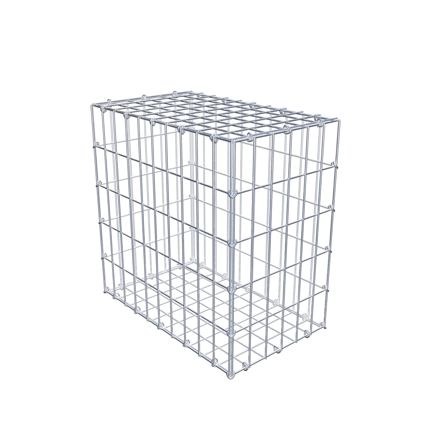 Gabion 50 cm x 50 cm x 30 cm (L x H x P), mailles 5 cm x 10 cm, anneau en C
