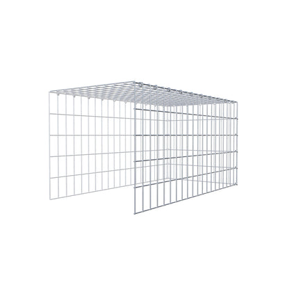 Monteret gabion type 4 100 cm x 50 cm x 50 cm (L x H x D), maskestørrelse 5 cm x 10 cm, C-ring