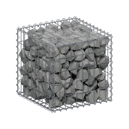 Gabion 50 cm x 50 cm x 50 cm (L x H x D), maskestørrelse 5 cm x 10 cm, spiral