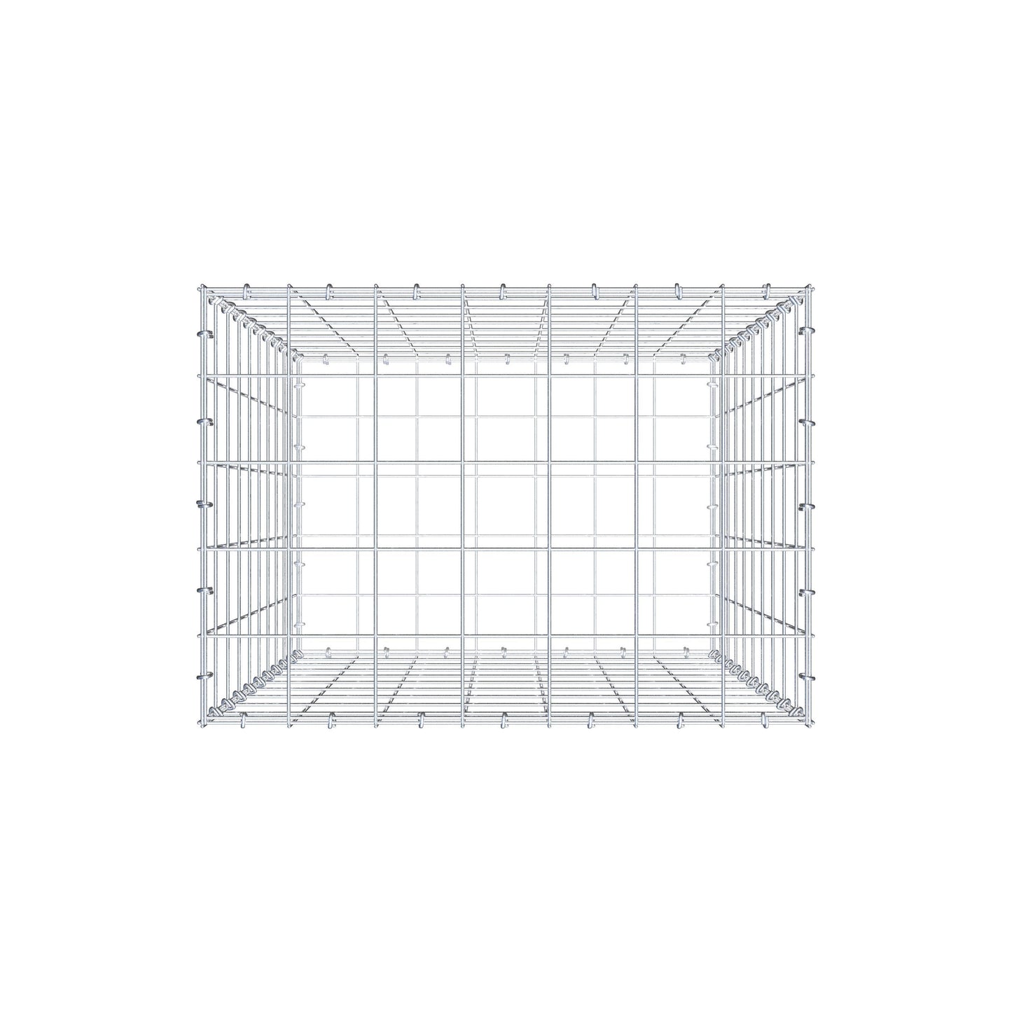 Gabion 100 cm x 70 cm x 50 cm (L x H x P), mailles 10 cm x 10 cm, anneau en C