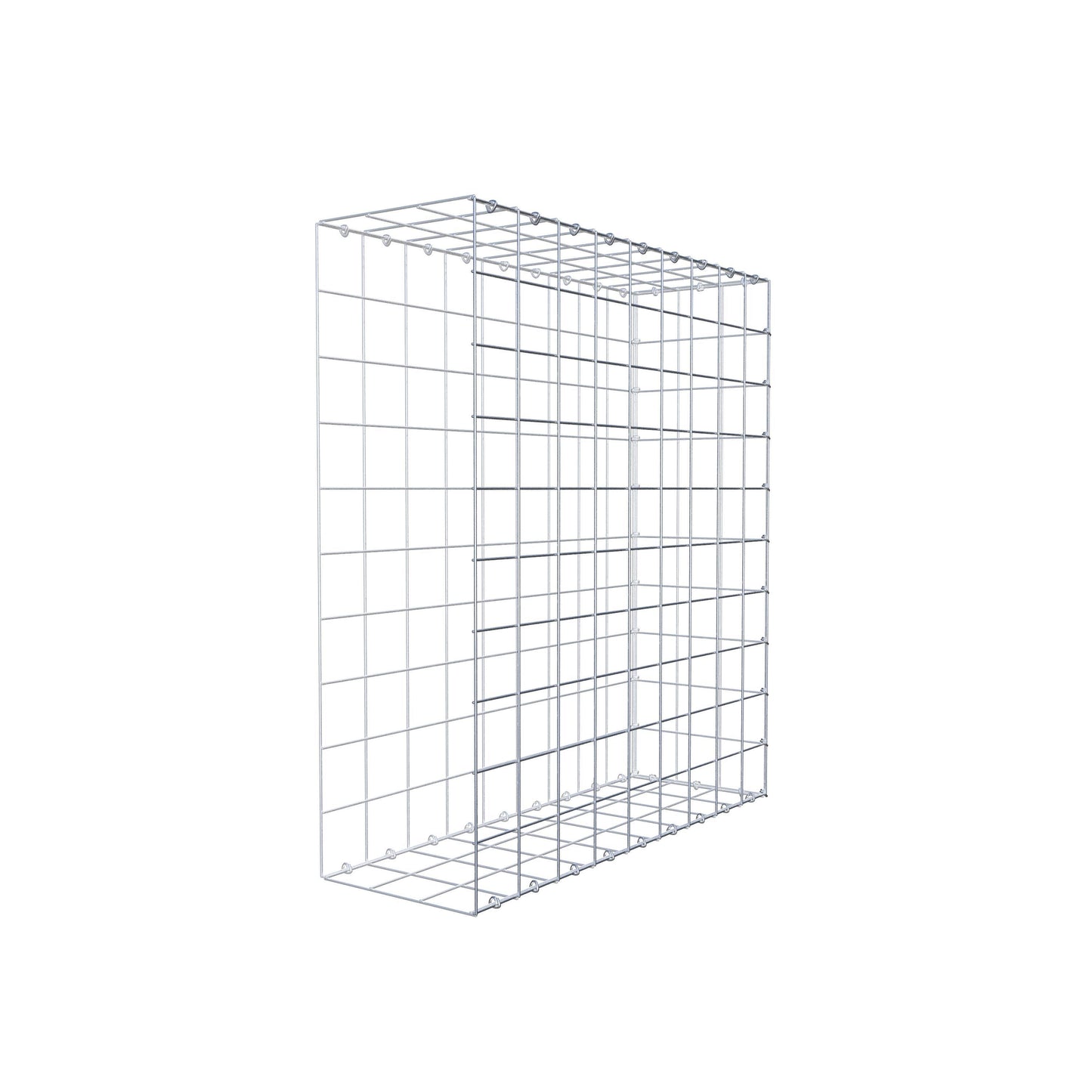 Gabbione fissabile tipo 2 100 cm x 90 cm x 30 cm (L x H x P), maglia 10 cm x 10 cm, anello a C