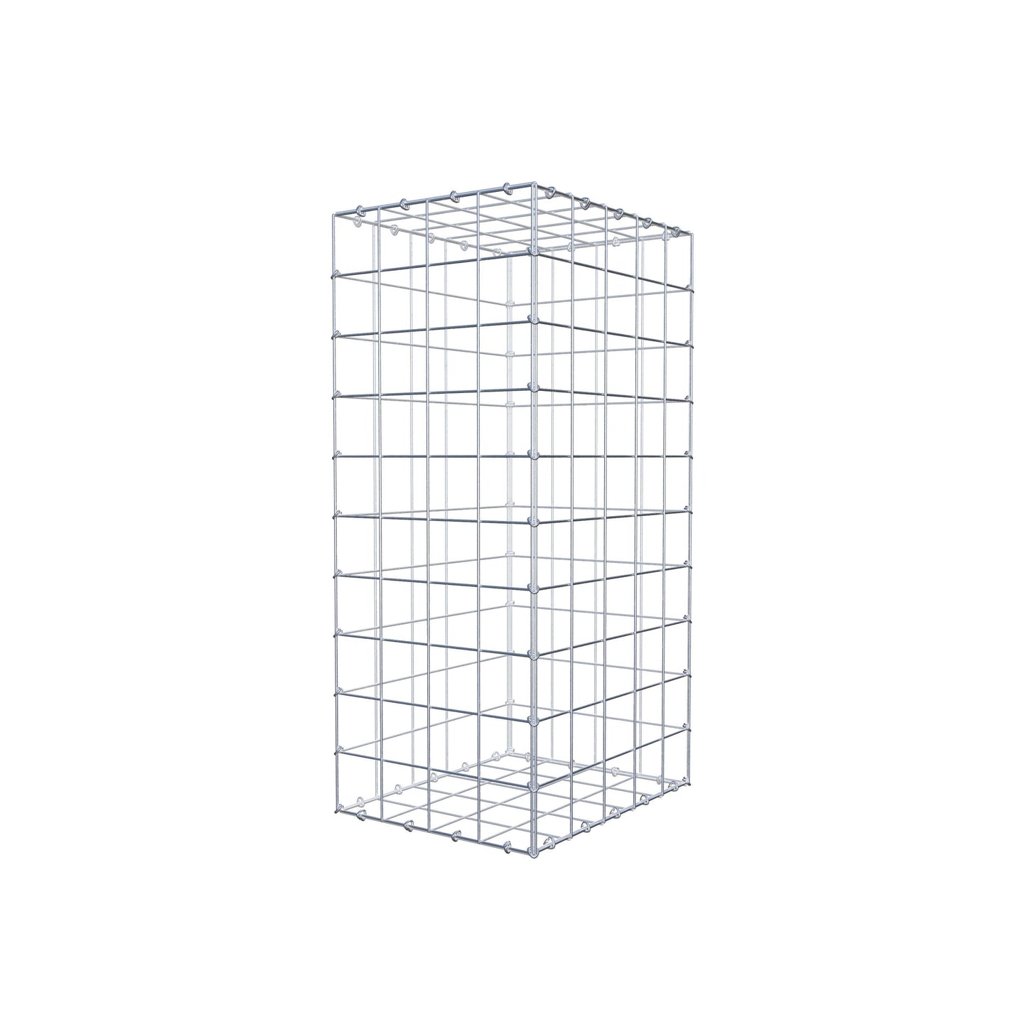 Gabbione 100 cm x 50 cm x 40 cm (L x H x P), maglia 10 cm x 10 cm, anello a C