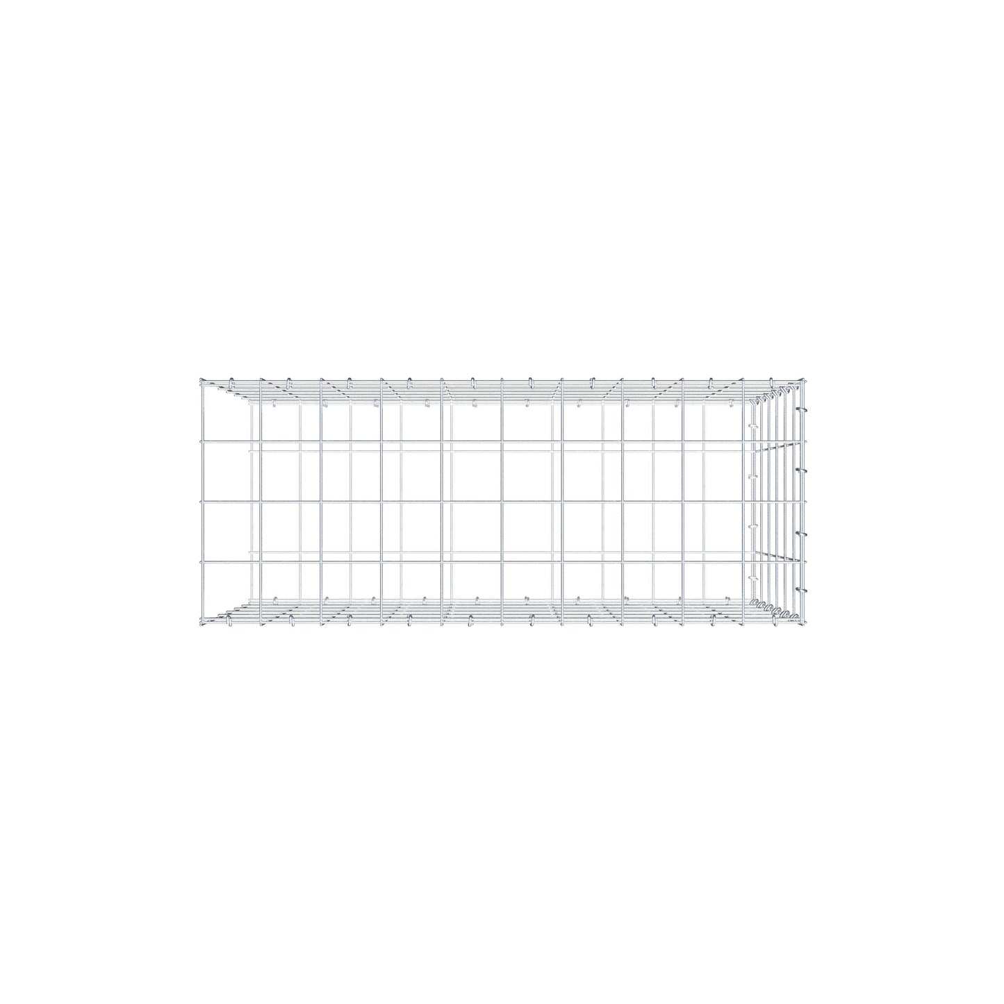 Fourche rapportée type 2 100 cm x 60 cm x 40 cm (L x H x P), mailles 10 cm x 10 cm, anneau C